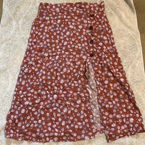 Route 66 Floral MIDI Skirt